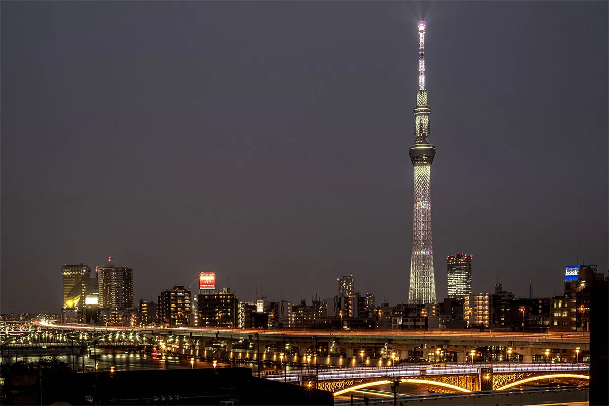 リビングルームから見た夜景